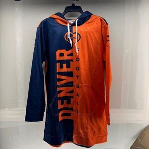 Denver Broncos Hoodie XXL New Without Tags NFL Pullover Navy Orange